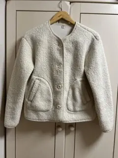 UNIQLO ユニクロ　ボア　フリース　ジャケット　　クリーム色 M