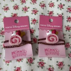 再お値下げ　未使用　レア　ミニーマウス ヘアアクセサリー 2個セット
