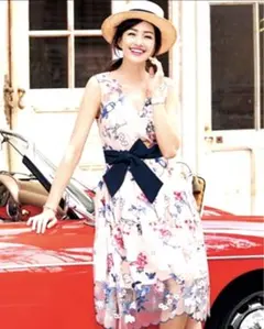 Chesty フラワーチュール　刺繍のワンピース