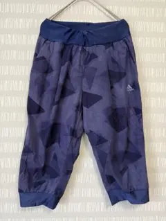 #3018 adidas ハーフパンツ 総柄 ネイビー系 Sサイズ