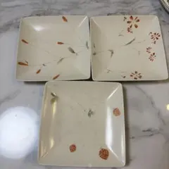 花柄プレートセット 3枚