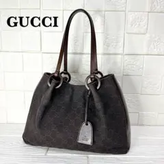 ✨上美品✨☘️GUCCI☘️✨トートバッグ✨GG柄✨キャンバスレザー✨ポーチ付き✨