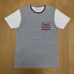 サンスペル　SUNSPEL tシャツ　ボーダー　ポケt ネイビーのサムネイル