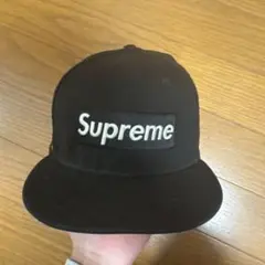 Supreme 黒 ベースボールキャップ