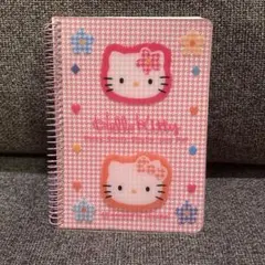 キティ　ノート　昭和レトロ　　メモ帳　サンリオ　レトロ　千鳥柄　カオハナ