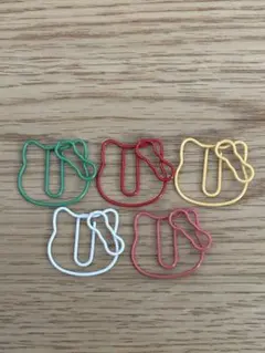 ハローキティ風 クリップ5色20個セット 文房具 サンリオ キャラクターグッズ