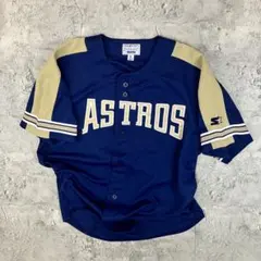 90s STARTER MLB アストロズ ユニフォーム 古着 刺繍 紺 XLのサムネイル
