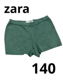 zara リブニット　緑色 ショートパンツ 140cm