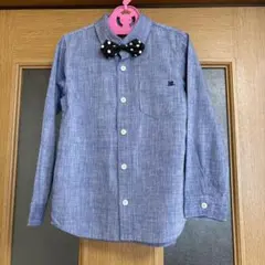 120 BLUEU AZUR シャツ 男の子 蝶ネクタイ付き フォーマル