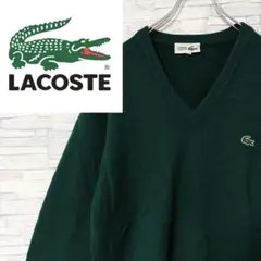 【希少カラー】CHEMISE LACOSTE ニット セーター 刺繍 文字ワニ
