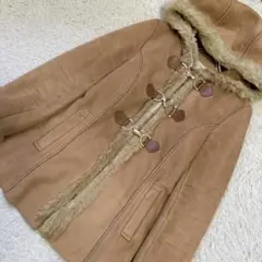 anysis ムートンコート ベージュ 2 フード付き 厚手 暖かい カジュアル