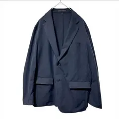 【UNIQLO】ユニクロ 感動ジャケット コットンライク ネイビー (LL)