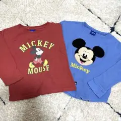 【まとめ売り】男の子 キッズ 100cm 3歳 2枚セット 長袖ロンT ミッキー