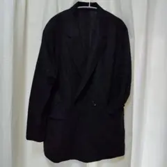 黒 テーラードジャケット ダブルボタン
