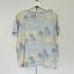 #408 SEVENDAYS=SUNDAY/パームツリー柄/半袖Tシャツ/Mのサムネイル