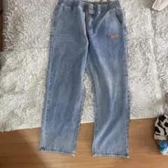 ライトブルー ストレートデニムパンツ