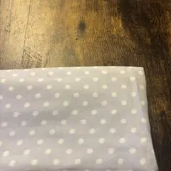 水色 ドット柄 生地 はぎれ 布 104×114cm / 30×35cm