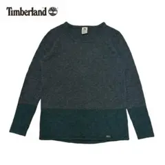 美品 Timberland クルーネックニット ダークグリーン 長袖 トレーナーのサムネイル