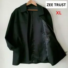 ✨美品　ZEE TRUST　カシミア混ハーフコート　黒ジャケット・ブルゾン