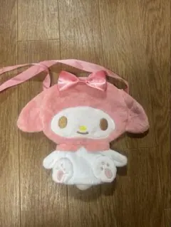 マイメロディ ぬいぐるみポシェット おすわり ガチャガチャ