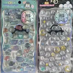 【国内正規品】光るジュエルプチドロップ シール　シマエナガ　うみのなかまたち