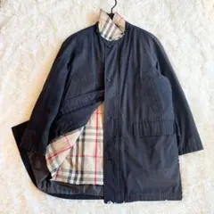 バーバリー　ステンカラーコート　ダウンライナー　フード　ノバチェック
