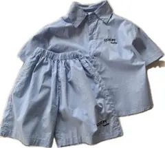 SCENERY シャツとショートパンツセット 水色120㎝