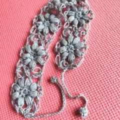 ビーズ入バブーシュカ手編み