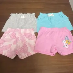 リーフ柄・花柄ボトムス4点セット70から80