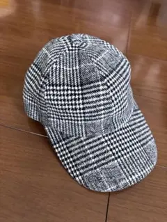 GU グレンチェック柄 キャップ 帽子