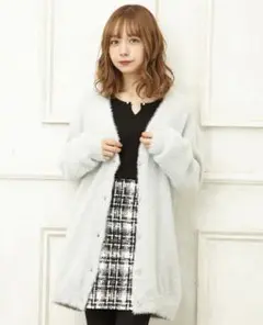 【INGNI】フェザーミドル丈カーディガン