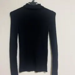 UNIQLO 리브 터틀넥 긴팔 니트 블랙