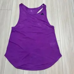 adidas 紫 ノースリーブ トップス