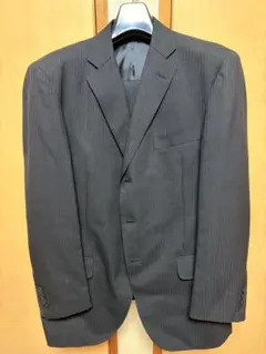 MACKENZIE ブラックストライプ ビジネススーツ BB5