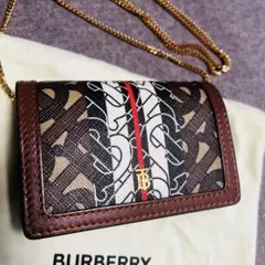 極美品　Burberry チェーンウォレット　レザー　折財布 トーマスバーバリーのサムネイル