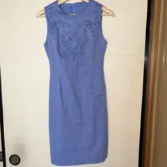 デニム風ノースリーブワンピース