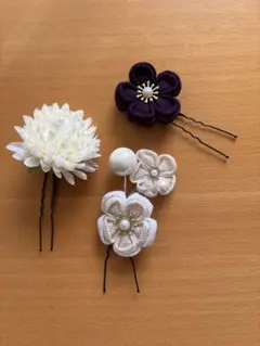 花形 髪飾り 3個セット