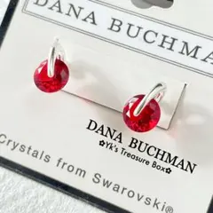 R944/DANA BUCHMAN/シルバーxレッド/ミニサイズクリスタルピアスのサムネイル