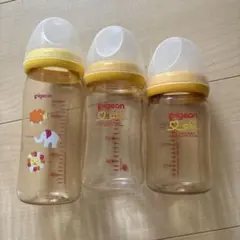pigeon 哺乳瓶 3本セット 動物デザイン