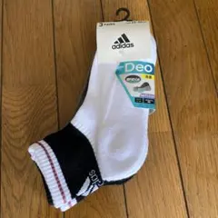 新品未使用タグ付き◆adidas3足組ソックス23〜25 【期間限定価格】