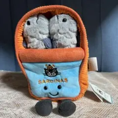 JELLYCAT 新作 ユニーク 可愛い ぬいぐるみ イワシ 缶詰 おもちゃ