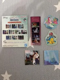 ディズニー 一番くじ クリアブックマーク＆ステッカーセット
