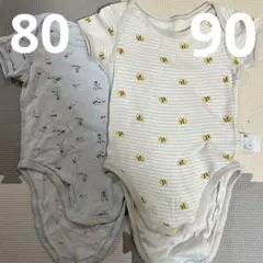 【 UNIQLO】ベビー　ロンパース肌着 2枚セット 90cm・80cm