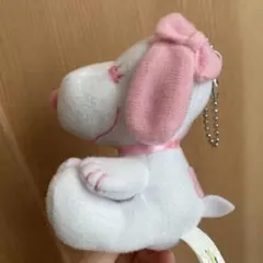 スヌーピー　USJ ユニバ　限定　ピンク　ぬいぐるみ　ストラップ