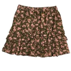 ꒰ঌ໒꒱平成ギャル　フェアリーグランジ　花柄段フリルミニスカート　y2k