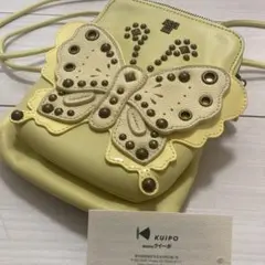 【希少色】ANNA SUI ロッティ ショルダーバッグ 蝶々 スタッズ ライムのサムネイル