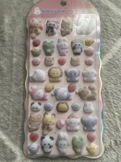 COTTON PUFFY コットンパフィーシール アニマル 動物 ステッカー