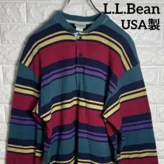 USA製LL Beanエルエルビーン ボーダー長袖シャツ XL ユニセックス