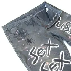 ディッキーズ▼ストレートペイントデニム▼42インチ▼ウエスト約110cm