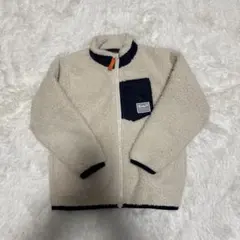 GLOBAL WORK フリースジャケット M クリーム/ネイビー